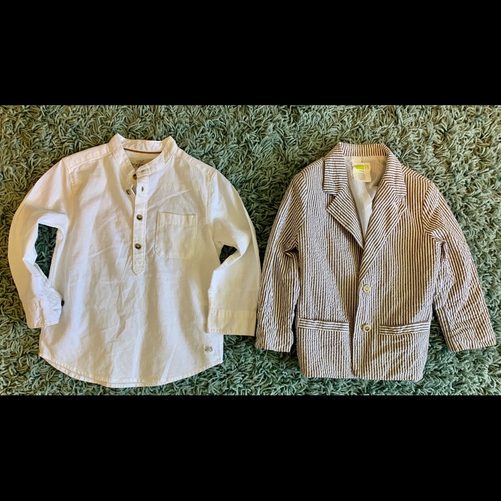 Boy Blazer & shirt. Can fit boy size 2T-3T